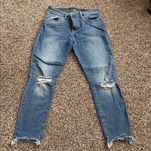 Lucky Brand Blue Distressed Skinny Jeans